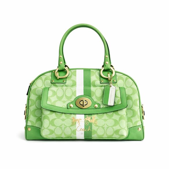Coach Handbags - NWOT Sassy Large Bright Green Coach Satchel-Whimsical & Fun Bag